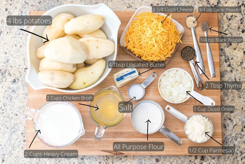 Ingredients for Scalloped Potatoes