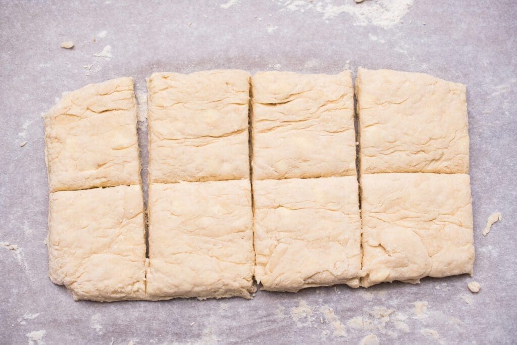 cut square biscuits