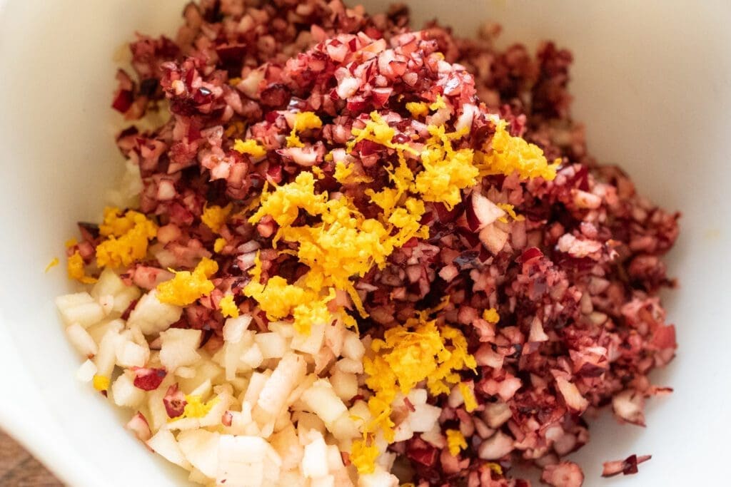ingredients for cranberry relish