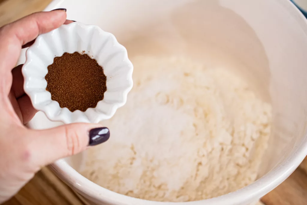 espresso powder added to muffin batter