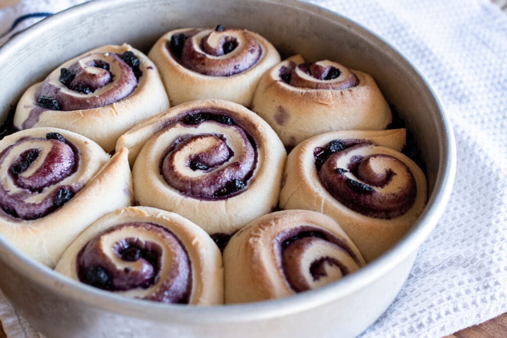 baked blueberry cinnamon rolls
